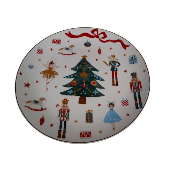 Grace Teaware Nutcracker Ballet Christmas Set of Two Plates - Picture 2 of 4